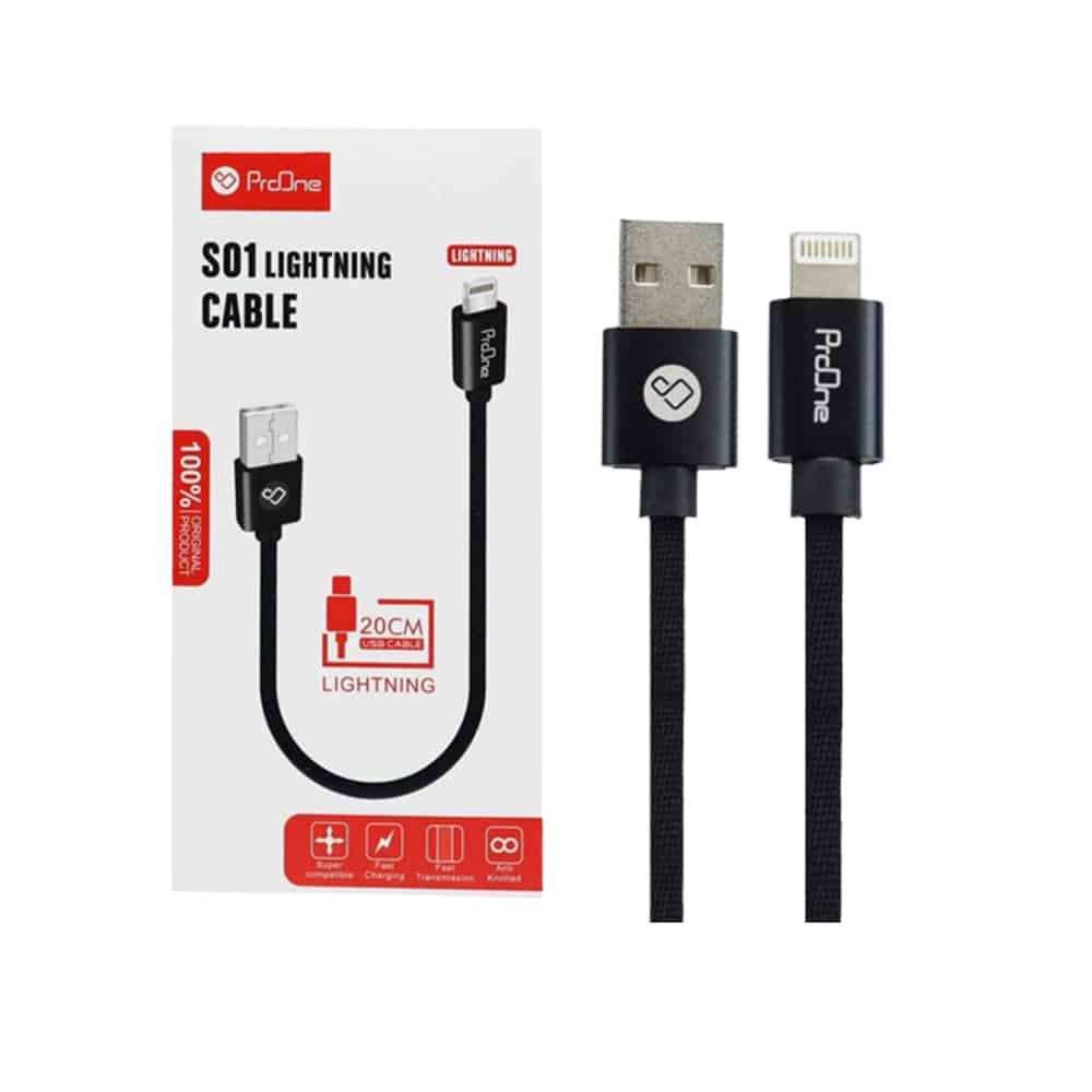 کابل تبدیل USB به لایتنینگ پرووان مدل PCC120 طول 0.20 مترکابل تبدیل USB به لایتنینگ پرووان مدل PCC120 طول 0.20 متر