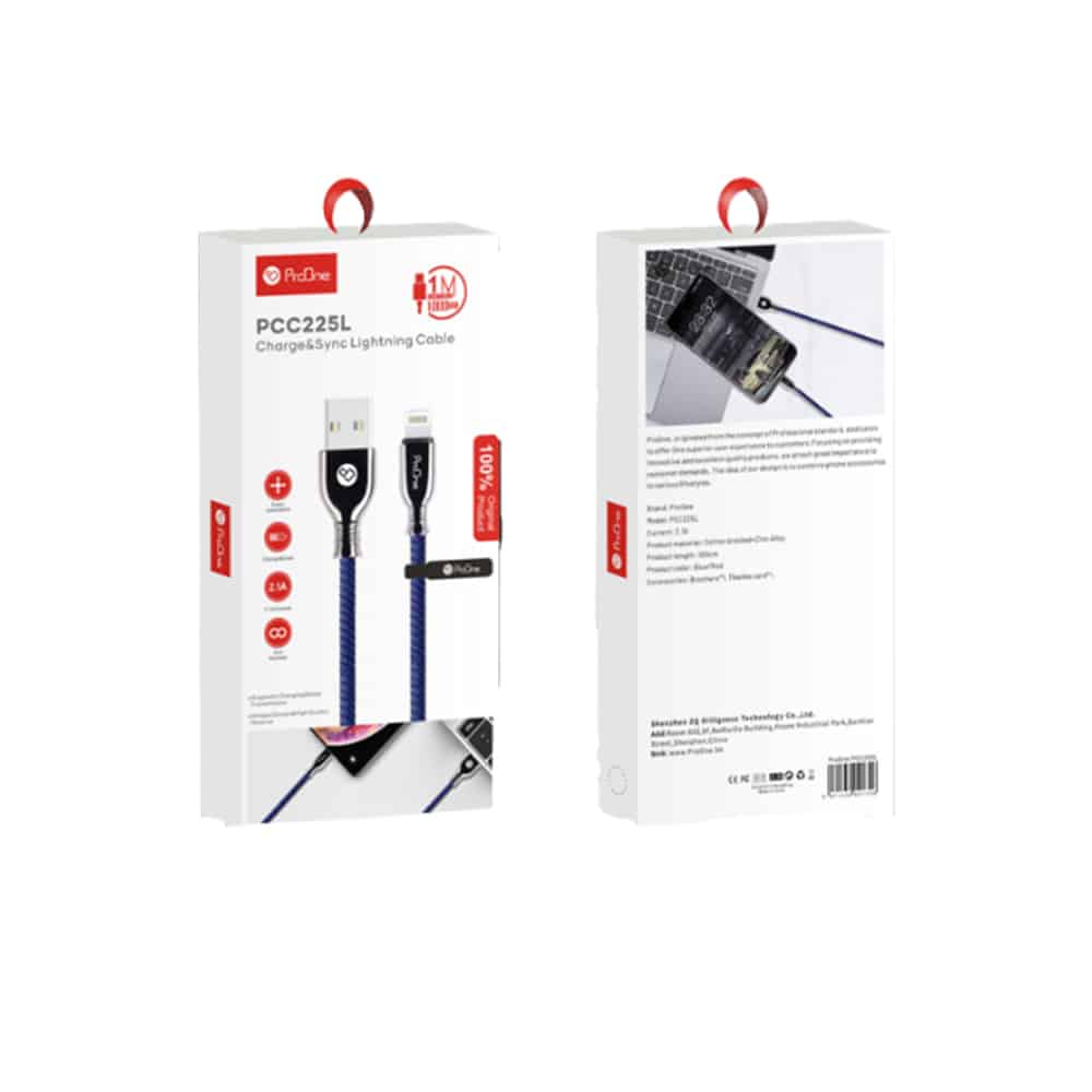 کابل تبدیل USB به لایتنینگ پرووان مدل PCC225L طول 1 متر