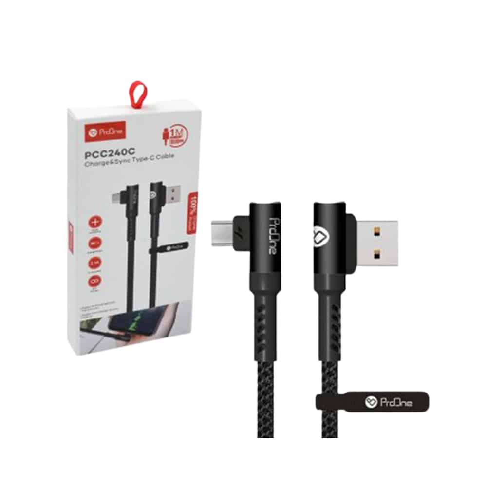 کابل تبدیل USB به USB-C پرووان مدل PCC240 طول 1 متر