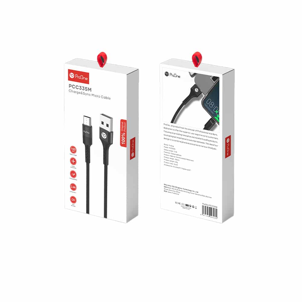 کابل تبدیل USB به MicroUSB پرووان مدل PCC335M طول 1 متر