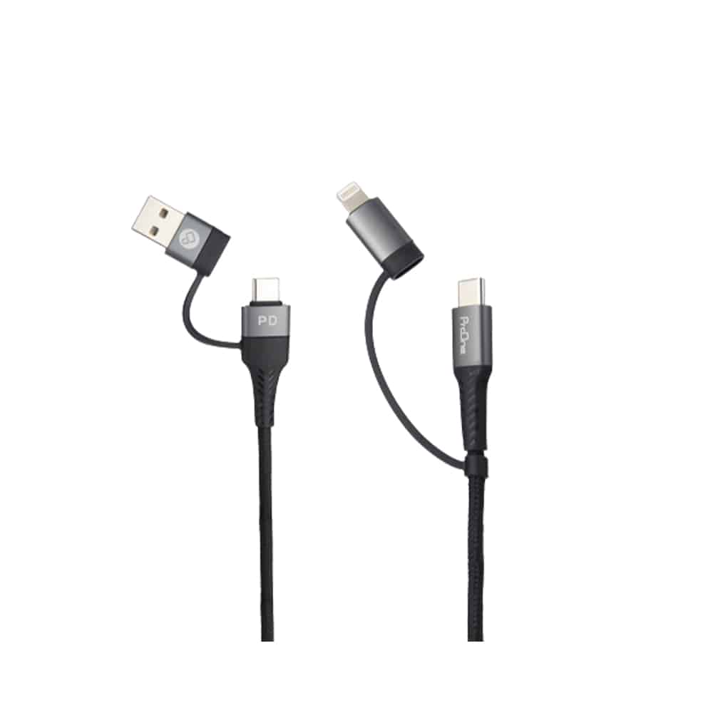 کابل تبدیل USB به Type-Cو لایتنینگ پرووان مدل PCC395PD