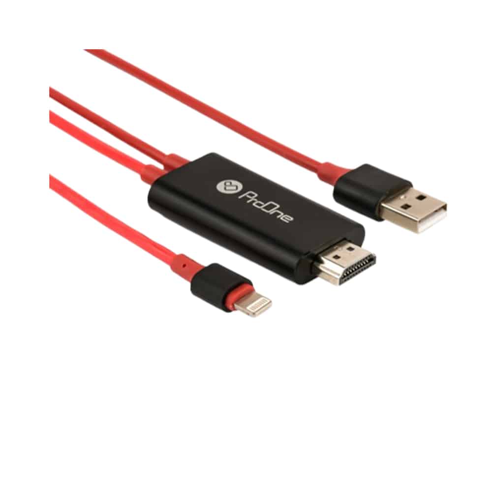 کابل تبدیل لایتنینگ به HDMI پرووان مدل PCH75 طول 1.8 متر