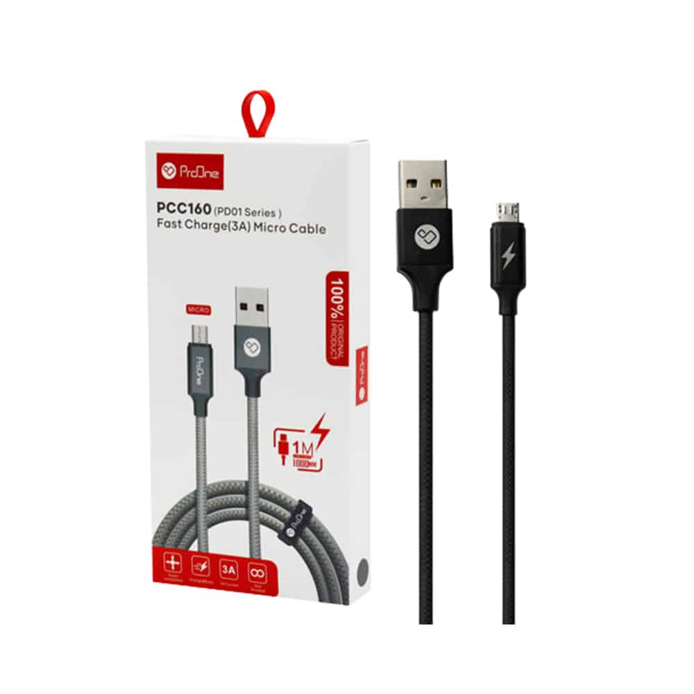 کابل تبدیل USB به Micro USB پرووان مدل PCC160 به طول 1 متر