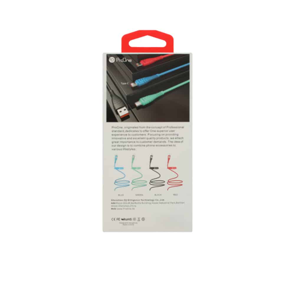 کابل تبدیل USB به Type-C پرووان مدل PCC165 طول 1 متر