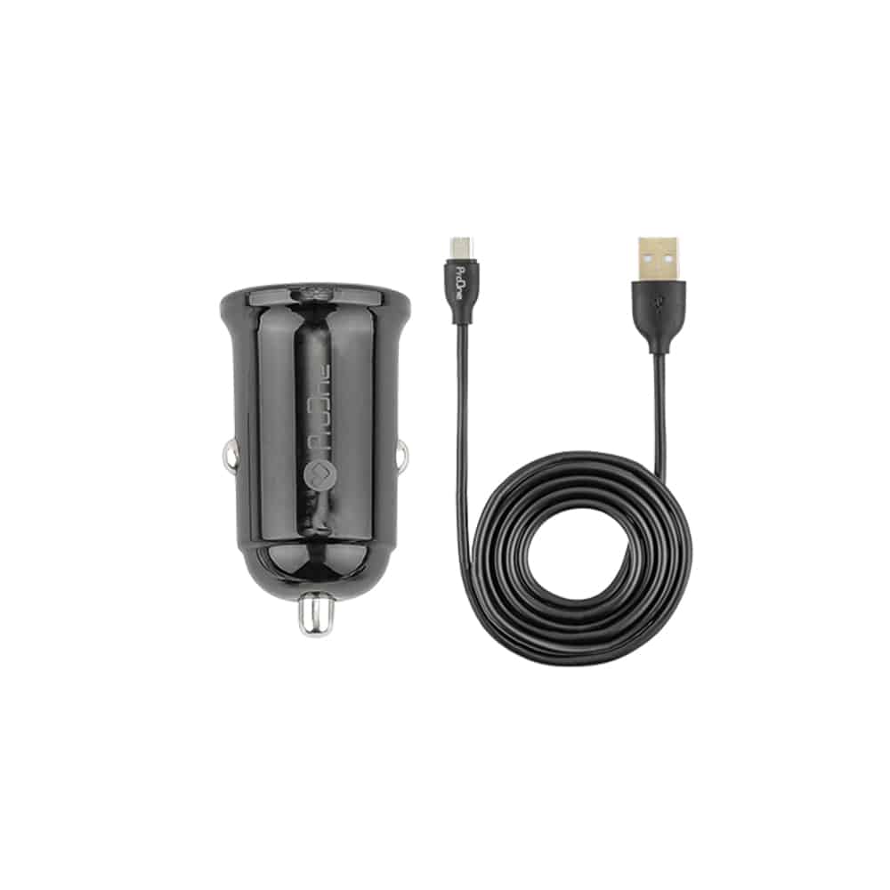 شارژر فندکی پرووان مدل PCG12 به همراه کابل تبدیل MicroUSB