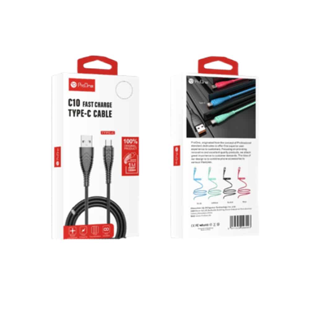 کابل تبدیل USB به Type-C پرووان مدل PCC165 طول 1 متر