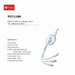 کابل تبدیل USB به USB-C / microUSB / لایتنینگ پرووان مدل PCC118R - Image 2