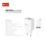 شارژر دیواری پرووان مدل PWC520 به همراه کابل تبدیل microusb - Image 11