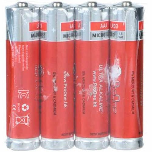 باتری نیم قلمی پرووان مدل Ultra Alkaline LR03 شرینگ بسته 4 عددی