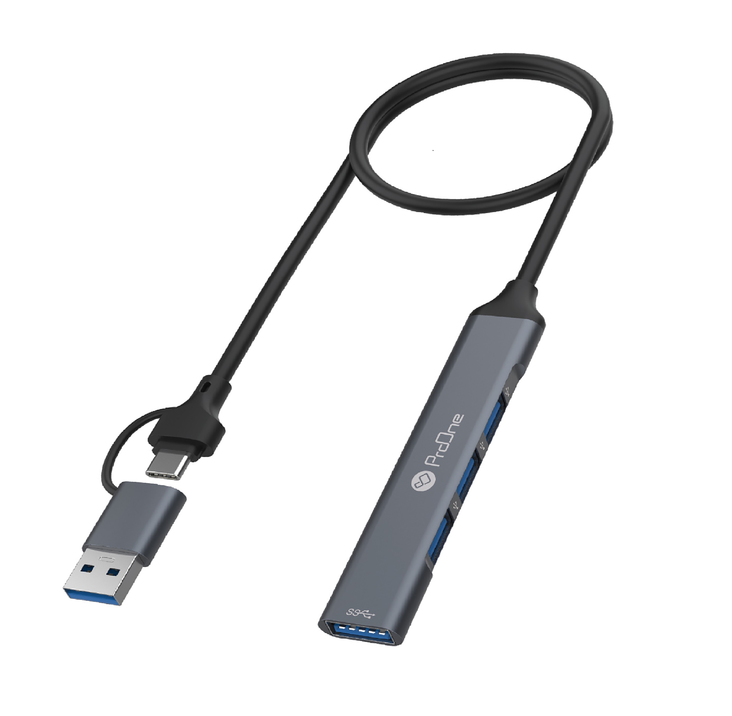 هاب 4 پورت USB-C پرووان مدل PHU590 - Image 1
