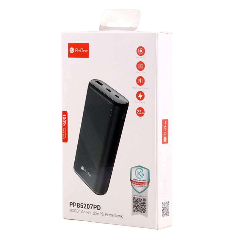 پاوربانک پرووان مدل PPB5207 PD ظرفیت 20000 میلیآمپر ساعت - Image 10